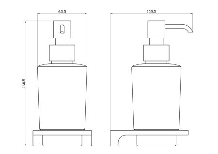 Дозатор мыла WONZON & WOGHAND ECLIPSE, Хром (WW-9133-CR)