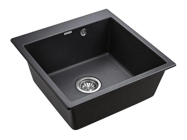 Мойка для кухни Paulmark PRAKTISCH, PM105152-BL, черный, 510х520