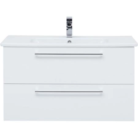 Тумба Dreja GIO 100 см под умывальник белый глянец, подвесная