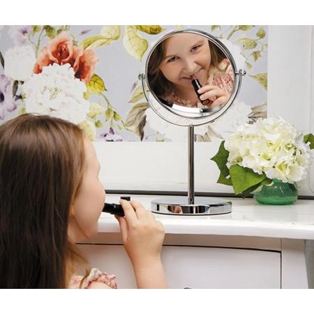 Зеркало косметическое Wasserkraft K-1003 двухстороннее, стандартное и с 3-х кратным увеличением