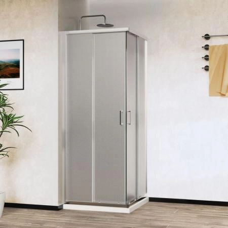 Душевой уголок Vincea City VSS-5CT800MT, 800*800, хром, стекло текстурное