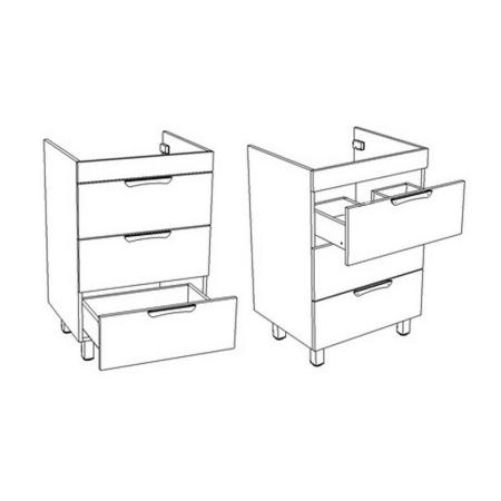 Тумба под раковину Corozo Алиот 120, 3 ящ. напольная