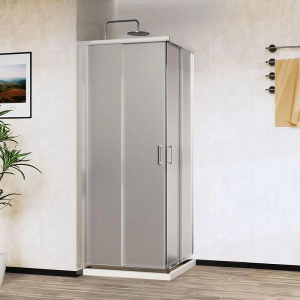 Душевой уголок Vincea City VSS-5CT800MT, 800*800, хром, стекло текстурное