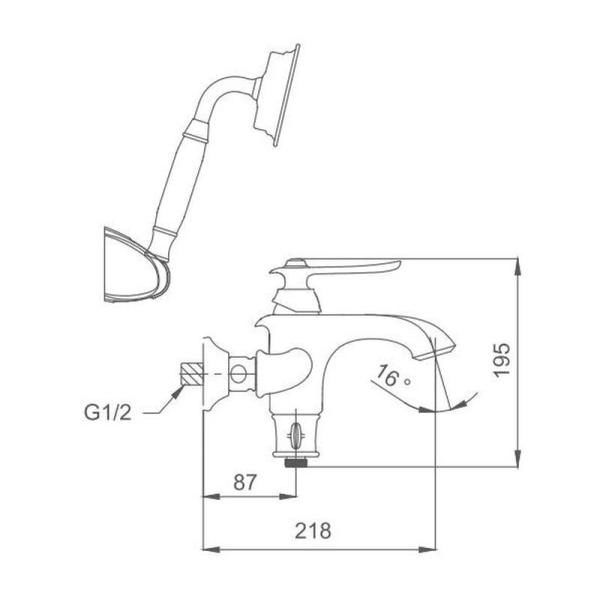 Смеситель Gappo G3269 для ванны хром