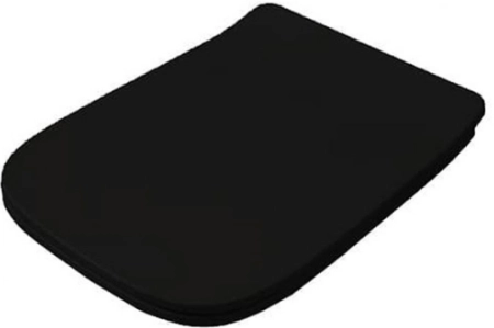 Artceram A16 Slim сиденье для унитаза, механизм плавного закрывания хром, цвет чёрный матовый