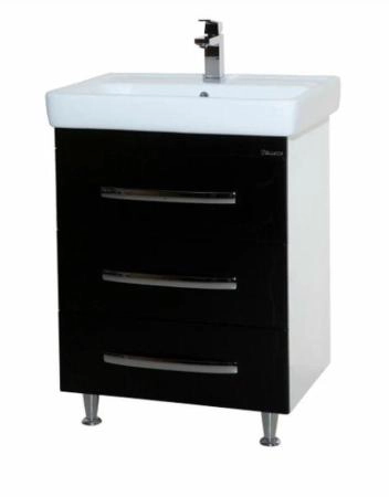 Тумба под раковину Bellezza Рокко 50 напольная с 3 ящ. (Мини) черная