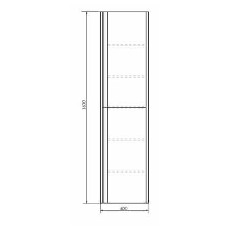 Шкаф-колонна Comforty Эдинбург-40 бетон светлый