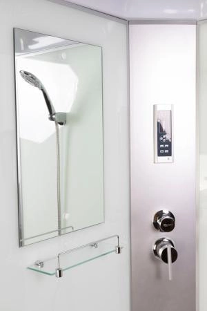 Душевая кабина Niagara NG-1101-14P 900х900х2150 низкий поддон 13см стекло матовое с полкой