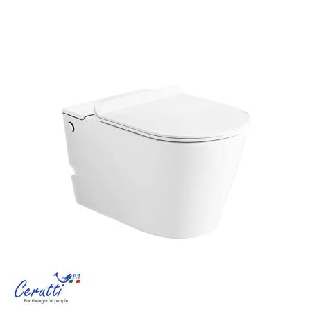 Унитаз подвесной CeruttiSPA АРГЕНТЕРА (ARGENTERA) Aria Pulse CT10590 с функцией импульсного смыва (585х360х330), БЕЗ РАМЫ