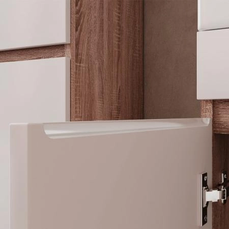 Тумба для ванной Volna Conty 60.2D Белый/дуб сонома напольная (9696) раковина отдельно