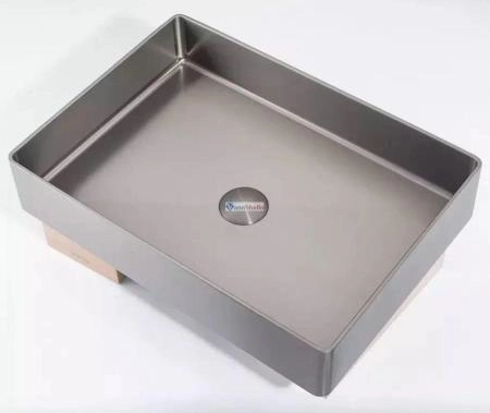 Раковина Gappo GX201-9 36x36 Oружейная сталь нерж.сталь на столешницу