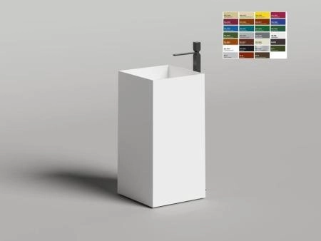 Раковина Salini ARMONIA SQUARE 01 S-Stone покраска RAL матовая 45x45 130521MF напольная