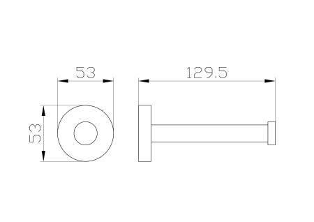 Держатель для запасной туалетной бумаги WONZON & WOGHAND EASY, Хром (WW-8106)