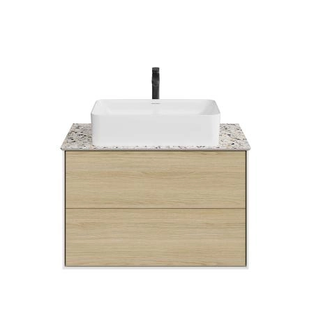 Тумба Kerama Marazzi PLAZA MODERN ПЛАЗА МОДЕРН KMPMCb80MVc2 подвесная 80, нажимное открывание, 2 ящика, дуб виченца
