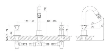 Смеситель для раковины D&K Hessen Grimm (DA1384101)