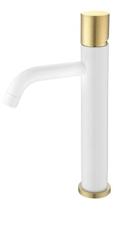 Смеситель STICK Boheme для умыв. выс. WHITE TOUCH GOLD_Комплект 122-WG.2