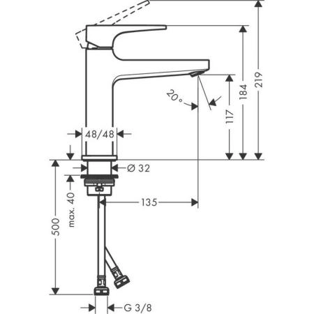 Смеситель Hansgrohe Metropol 32507000 для раковины хром