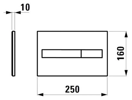Кнопка Laufen LIS 8.9566.1.000.000.1 смыва 2 режима, белая