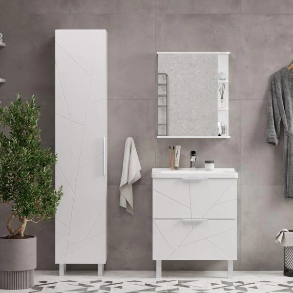 Пенал для ванной напольный Volna Twing 40 белый