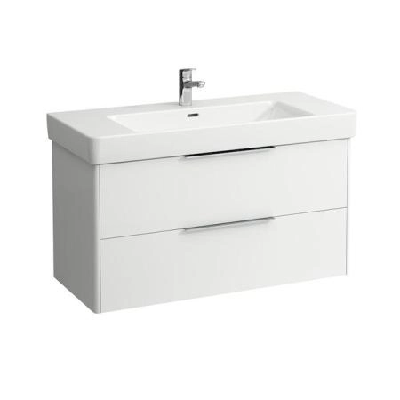 Laufen Base Тумба с раковиной 101х44х53см, 2 ящика, подвесная, цвет: белый глянцевый