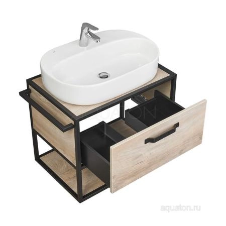 Тумба под раковину AQUATON Лофт Фабрик 65 дуб эндгрейн 1A242301LTDU0