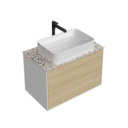 Тумба Kerama Marazzi PLAZA MODERN ПЛАЗА МОДЕРН KMPMCb80MVc2 подвесная 80, нажимное открывание, 2 ящика, дуб виченца
