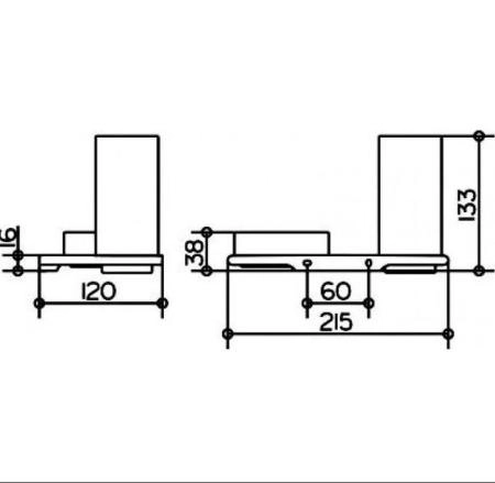 Двойной держатель со стаканом и чашей для мелочей KEUCO Edition 400 11554019000 Матовый/прозрачный/хром