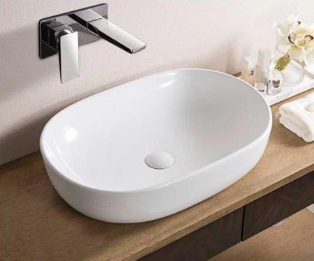 Раковина CeramaLux Simple-N N9026a 60 см на столешницу