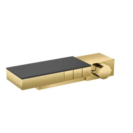 Axor Edge Смеситель для душа, термостат, на 3 источника, алмазная огранка, цвет: золото