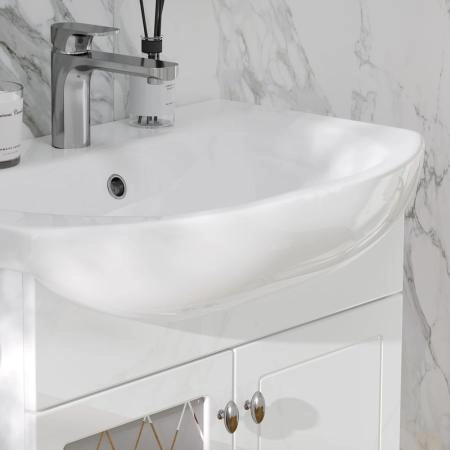 Тумба для ванной Volna Milena 70.2D белый глянец напольная (Балтика) раковина отдельно