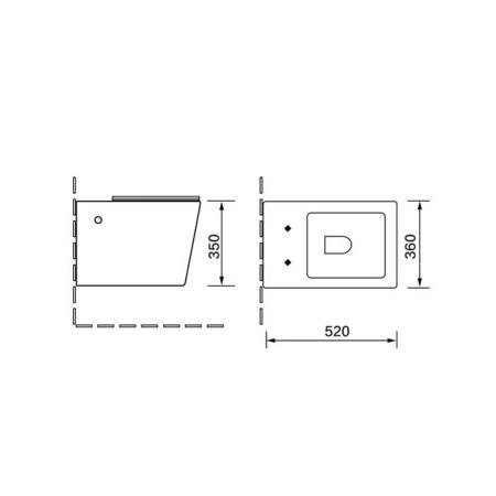 Унитаз подвесной Vincea Q-Line VT1-12MB безободковый, цвет матовый черный, ультратонкое  сиденье soft-close