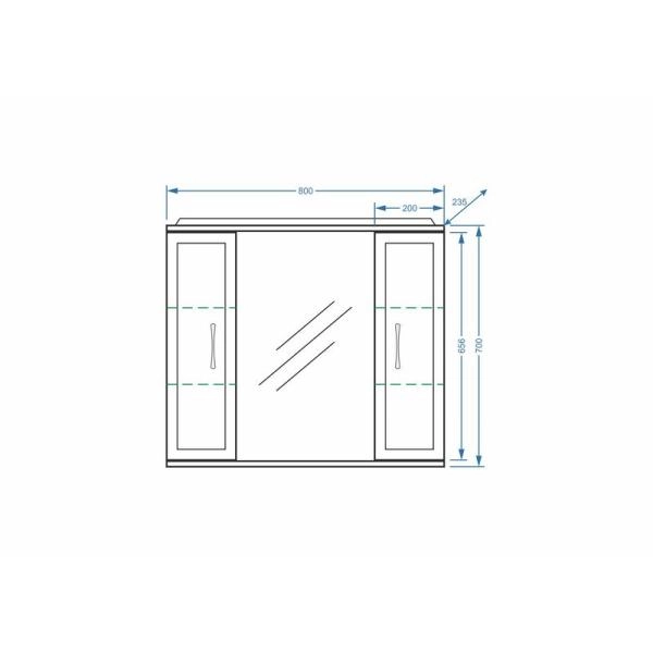 Зеркало-шкаф Stella Polar Концепт 80/С