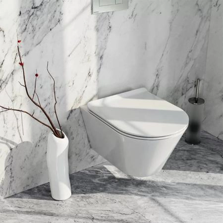 Унитаз Kerama Marazzi PLAZA MODERN ПЛАЗА МОДЕРН PLMR.wc.02 подвесной безободковый, белый глянцевый