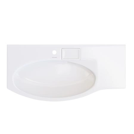 Раковина Kerama Marazzi RIVA РИВА RV.wb.100Lh мебельная левая с крепежом 100, белая глянцевая