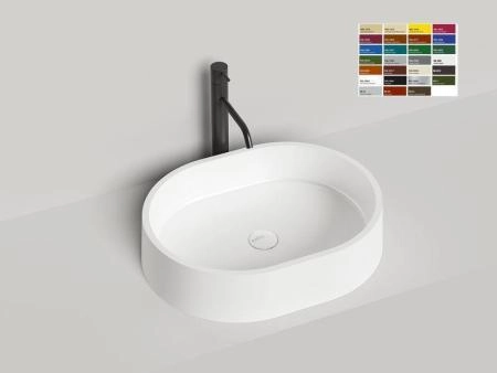 Раковина Salini GLORIA 10 S-Stone покраска RAL матовая 56x44 1102211MF накладная