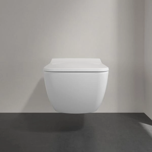 Villeroy&Boch Venticello Унитаз подвесной 375*560*330, безободковый, в комплекте сиденье SlimSeat с микролифтом, цвет альпийский белый