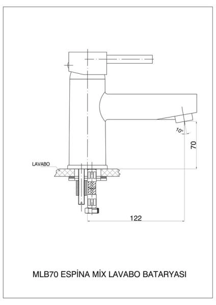 Смеситель для раковины GPD ESPINA MLB70 хром