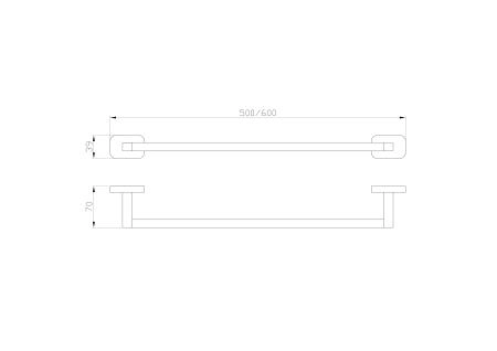 Вешалка для полотенец WONZON & WOGHAND GRAFFITY, Брашированный никель (WW-9312-BN)