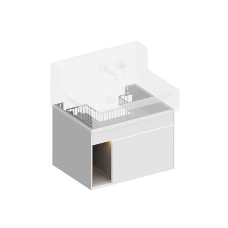 Тумба Kerama Marazzi TECNOLOGICA M ТЕКНОЛОДЖИКА М LO.M.65\WHT ба Logica M/Лоджика М подвесная 2 выдвижных ящика 65, белоснежный