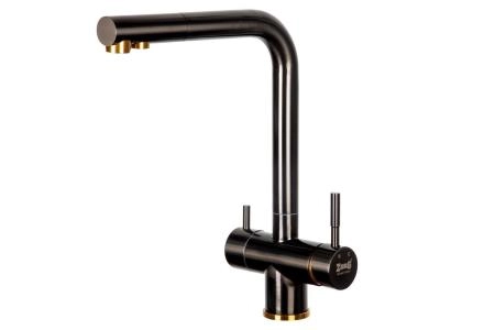 Смеситель для кухни Zorg Inox (SZR-7039 BR/GRAFIT) под фильтр  графит