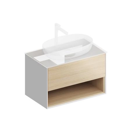 Тумба Kerama Marazzi PLAZA MODERN ПЛАЗА МОДЕРН PLB.M.80.1\OAK.V подвесная 80 дуб виченца 1 ящик + полка