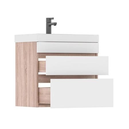 Тумба для ванной Volna Conty 60.2Y Белый/дуб сонома подвесная (9696) раковина отдельно