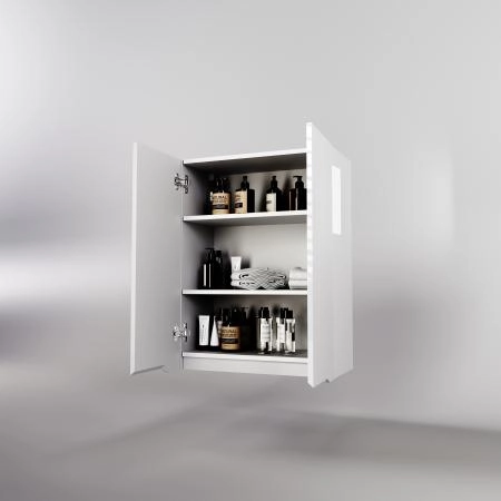 Подвесной Шкаф Style Line Марелла мини 600 Люкс антискрейтч белый глянец, PLUS