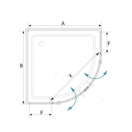 Душевой уголок RGW SV-53 Stilvoll 100x100 Хром прозрачное