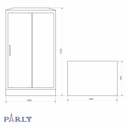 Душевая кабина PARLY BETT B120 (120х80х215)