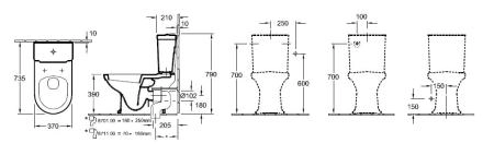 Унитаз Villeroy & Boch Hommage Plus 666210R1 напольный без бачка , альпин ceramicplus