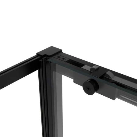 Душевой уголок Vincea Slim Soft VSR-1SS1010CLB, 1000*1000, черный, стекло прозрачное
