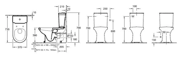 Унитаз Villeroy & Boch Hommage Plus 666210R1 напольный без бачка , альпин ceramicplus