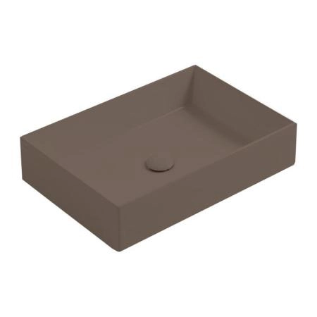 Simas Agile Раковина 60х40см., накладная, без перелива, без отв., цвет: moka matt