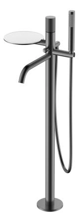 Смеситель STICK Boheme напольный Gun Metal c ручкой TOUCH 129-GM.2